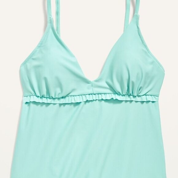 Old Navy V-Neck Ruffle-Trimmed Tankini Swim Top NWOT - Picture 2 of 8